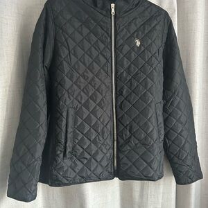 U.S. Polo Assn. Classic Black Quilted Puffer Coat
